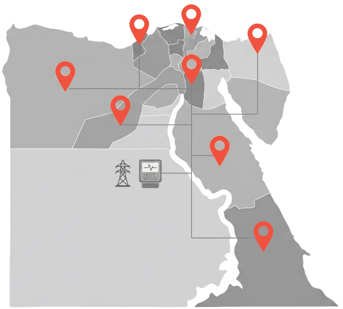 edmi meter locations on map